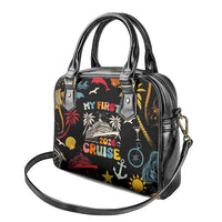 My First Cruise 2026 Shoulder Handbag Vacation Groovy Family Cruise Ship