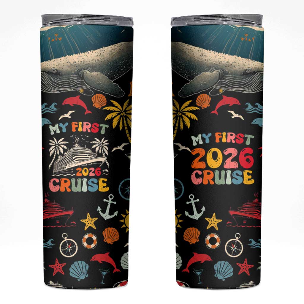 My First Cruise 2026 Skinny Tumbler Vacation Groovy Family Cruise Ship