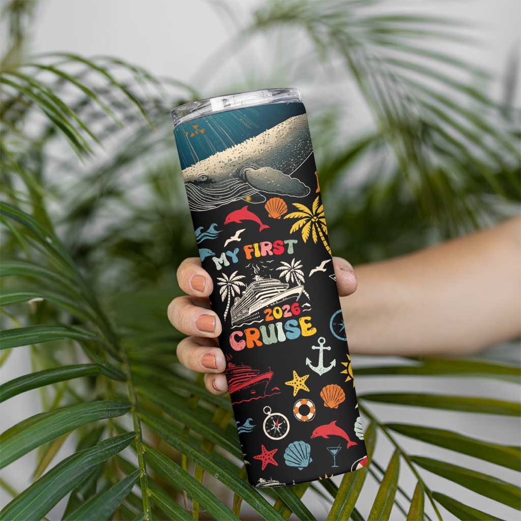 My First Cruise 2026 Skinny Tumbler Vacation Groovy Family Cruise Ship