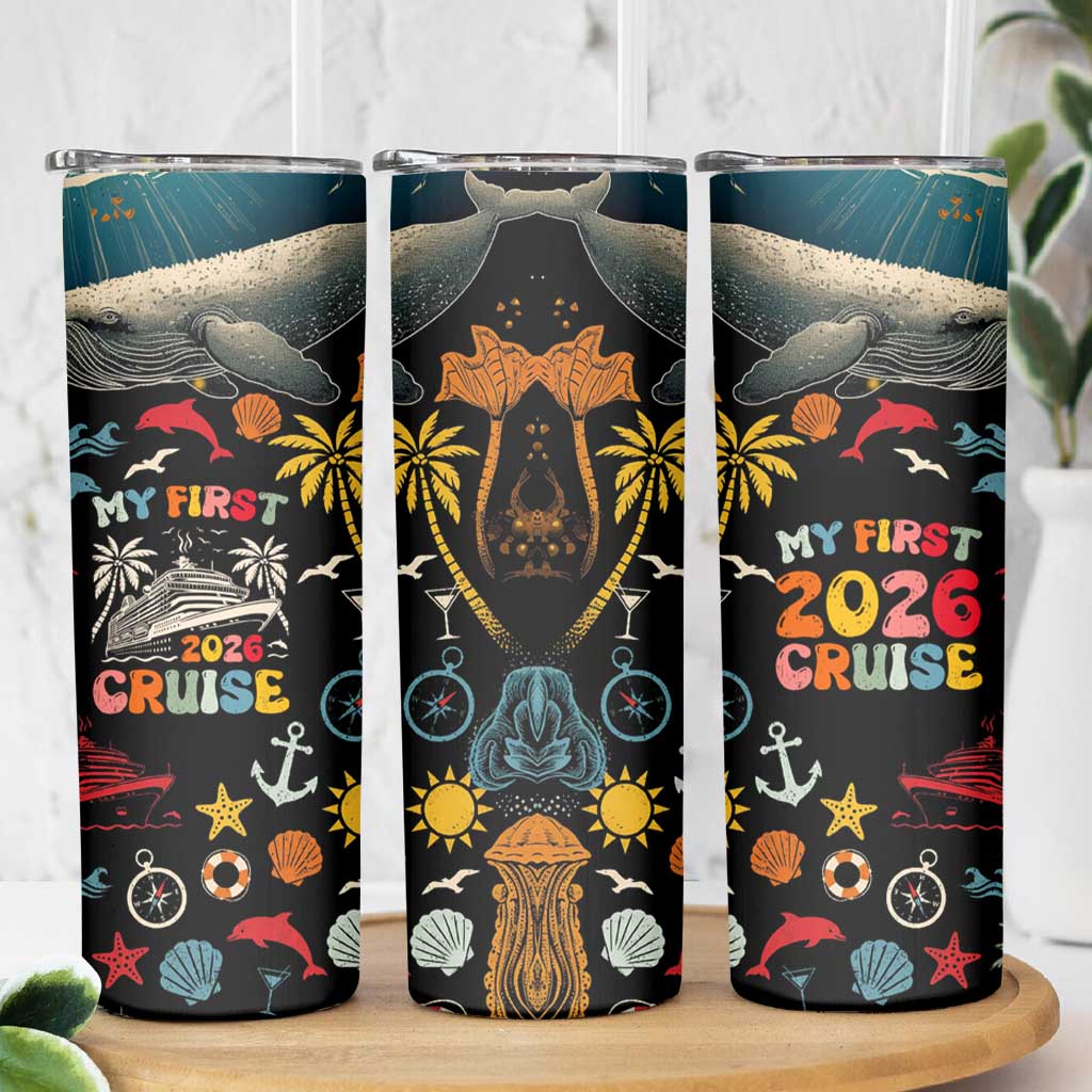 My First Cruise 2026 Skinny Tumbler Vacation Groovy Family Cruise Ship