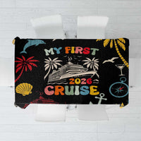 My First Cruise 2026 Tablecloth Vacation Groovy Family Cruise Ship
