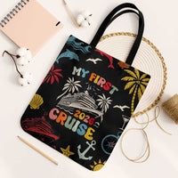 My First Cruise 2026 Tote Bag Vacation Groovy Family Cruise Ship