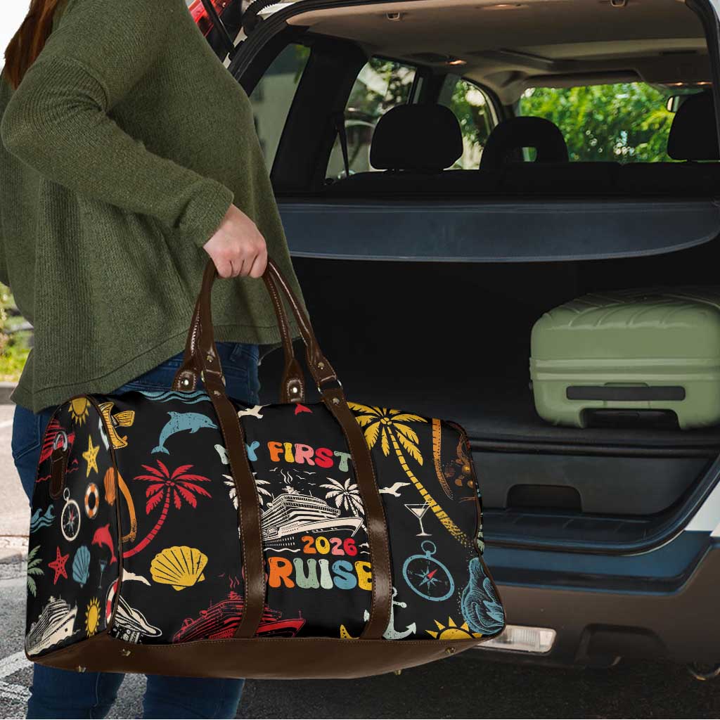 My First Cruise 2026 Travel Bag Vacation Groovy Family Cruise Ship