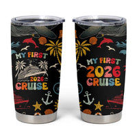 My First Cruise 2026 Tumbler Cup Vacation Groovy Family Cruise Ship