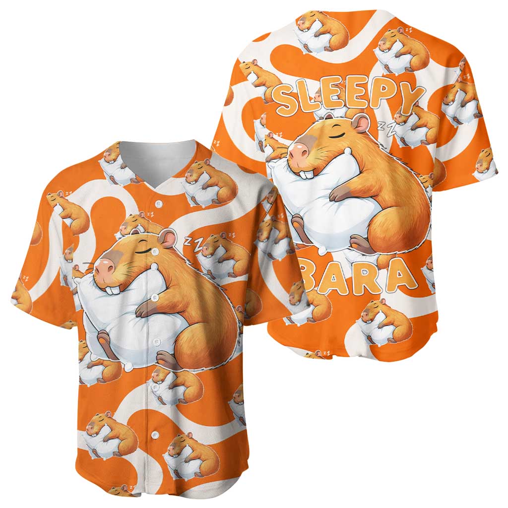 Capybara Sleep Baseball Jersey Sleepybara Nightdress