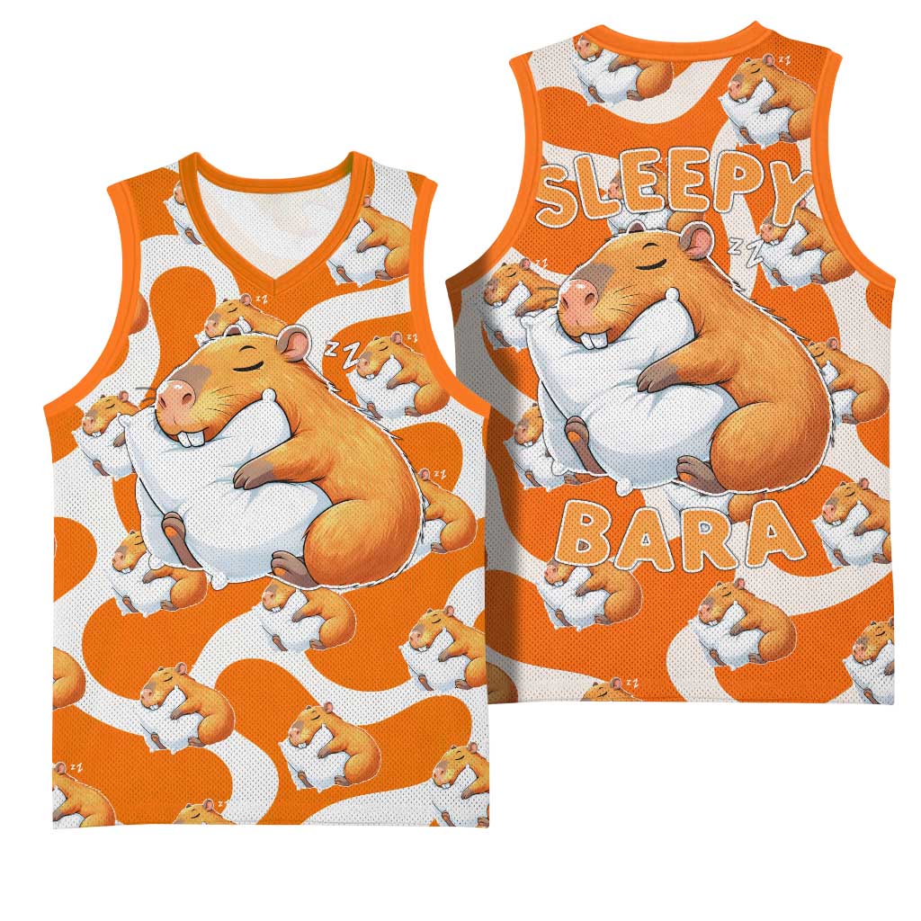 Capybara Sleep Basketball Jersey Sleepybara Nightdress