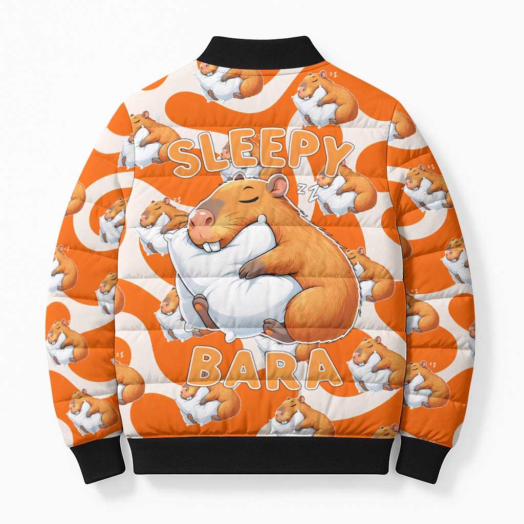 Capybara Sleep Bomber Puffer Jacket Sleepybara Nightdress