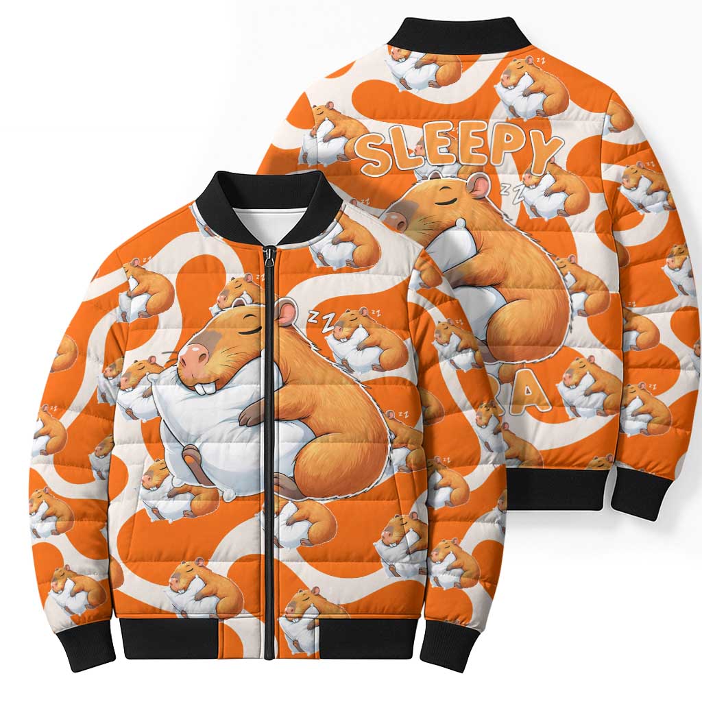 Capybara Sleep Bomber Puffer Jacket Sleepybara Nightdress