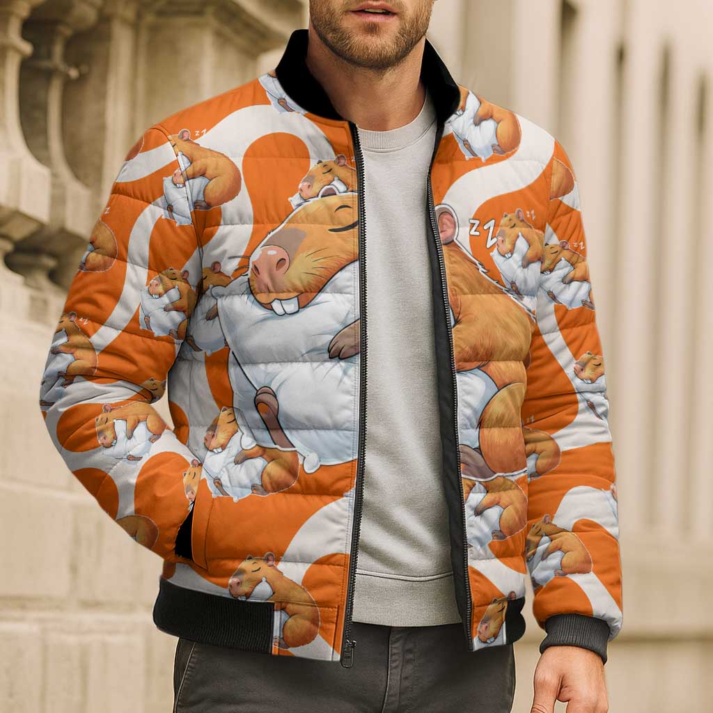 Capybara Sleep Bomber Puffer Jacket Sleepybara Nightdress