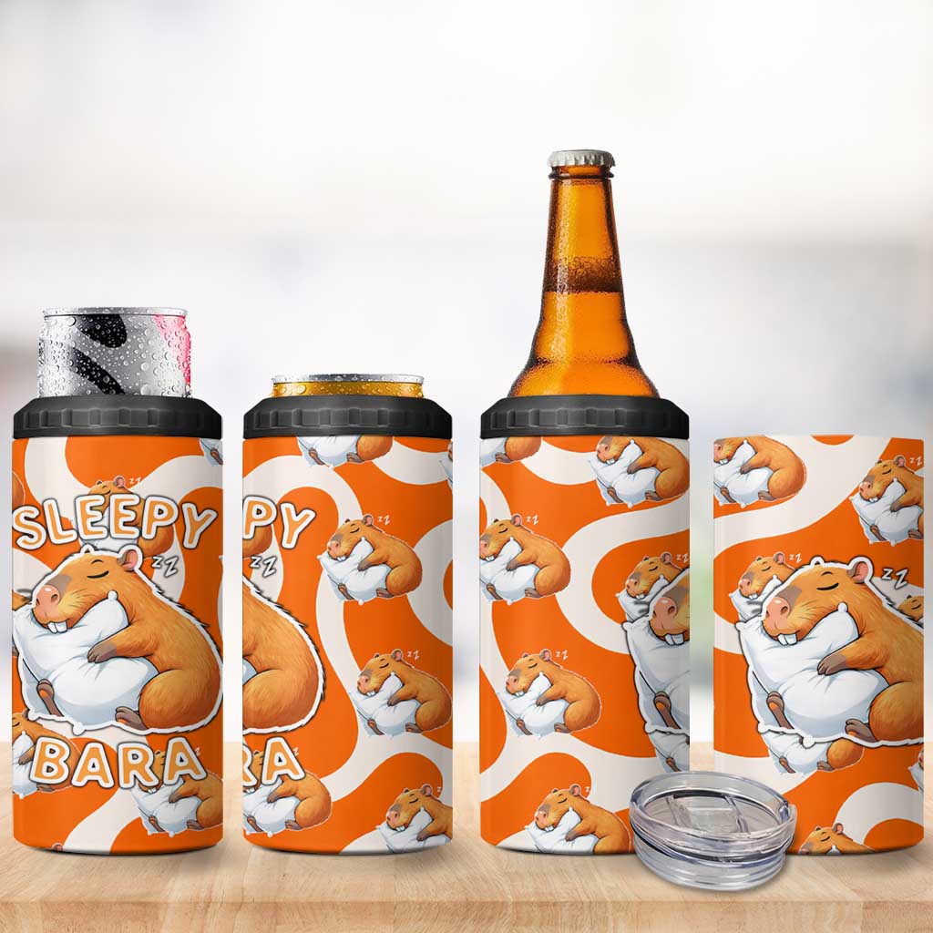 Capybara Sleep 4 in 1 Can Cooler Tumbler Sleepybara Nightdress
