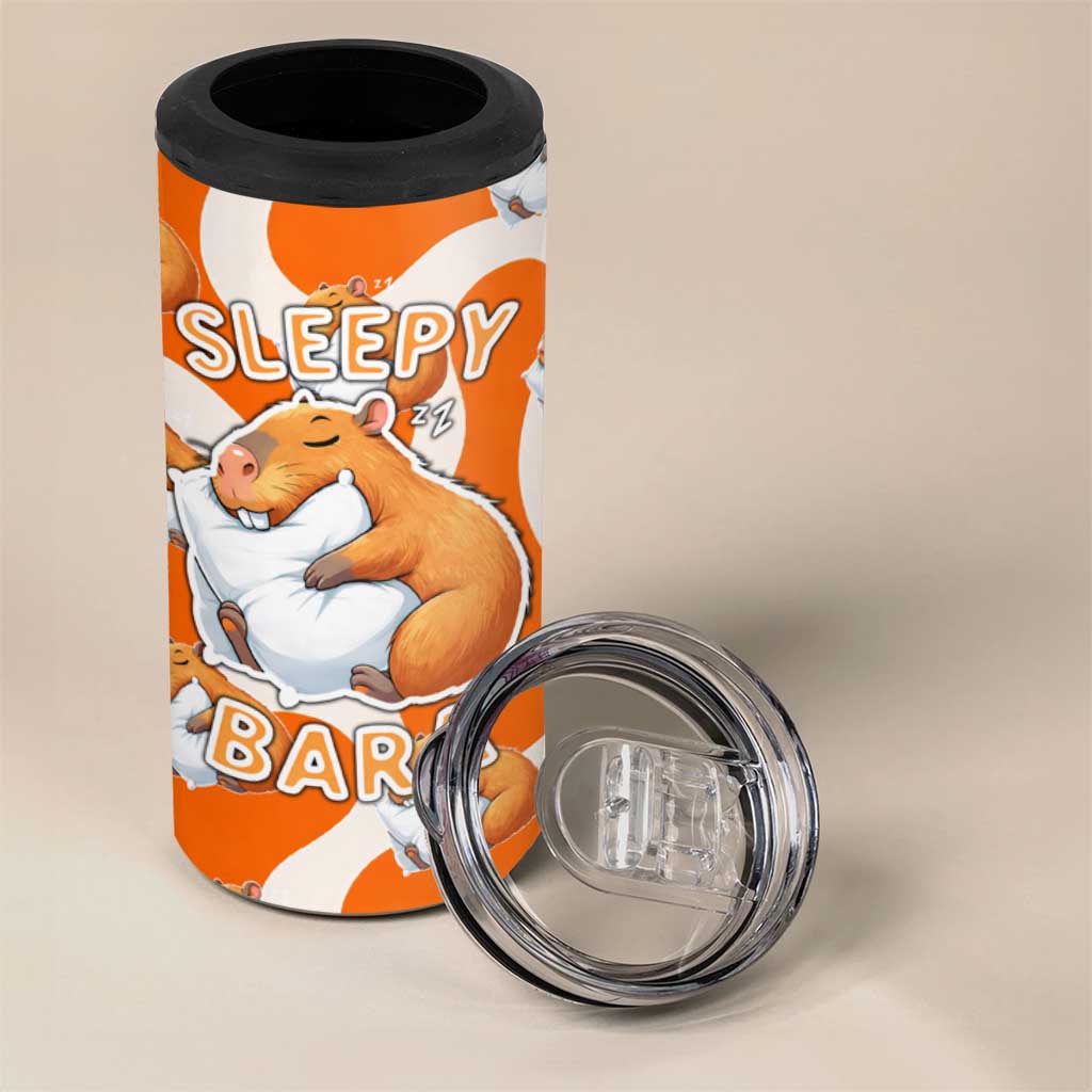 Capybara Sleep 4 in 1 Can Cooler Tumbler Sleepybara Nightdress