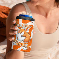 Capybara Sleep 4 in 1 Can Cooler Tumbler Sleepybara Nightdress