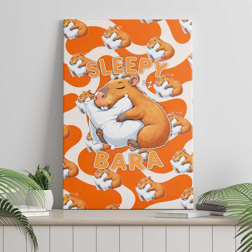 Capybara Sleep Canvas Wall Art Sleepybara Nightdress