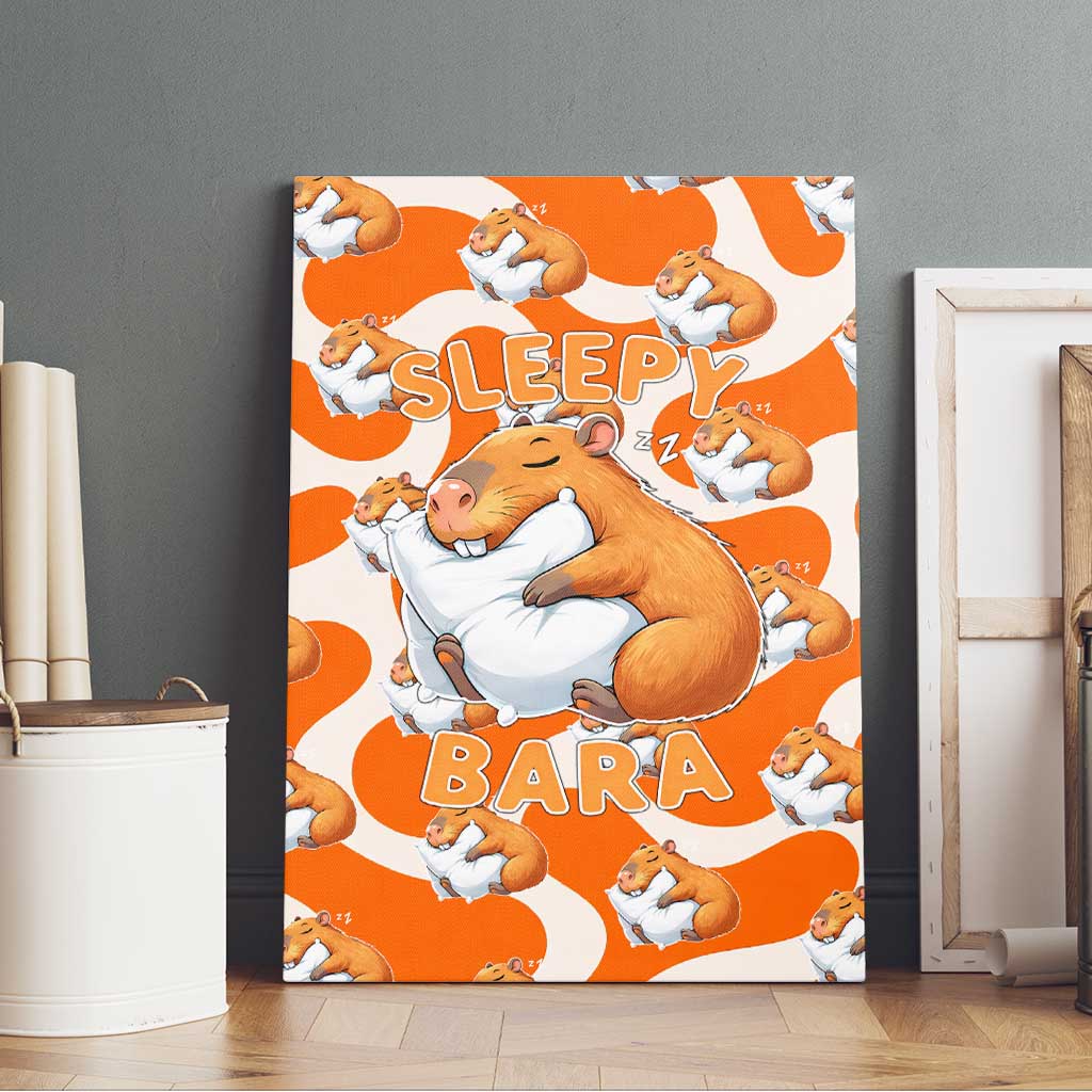 Capybara Sleep Canvas Wall Art Sleepybara Nightdress