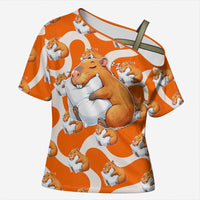 Capybara Sleep Cross Shoulder Shirt Sleepybara Nightdress