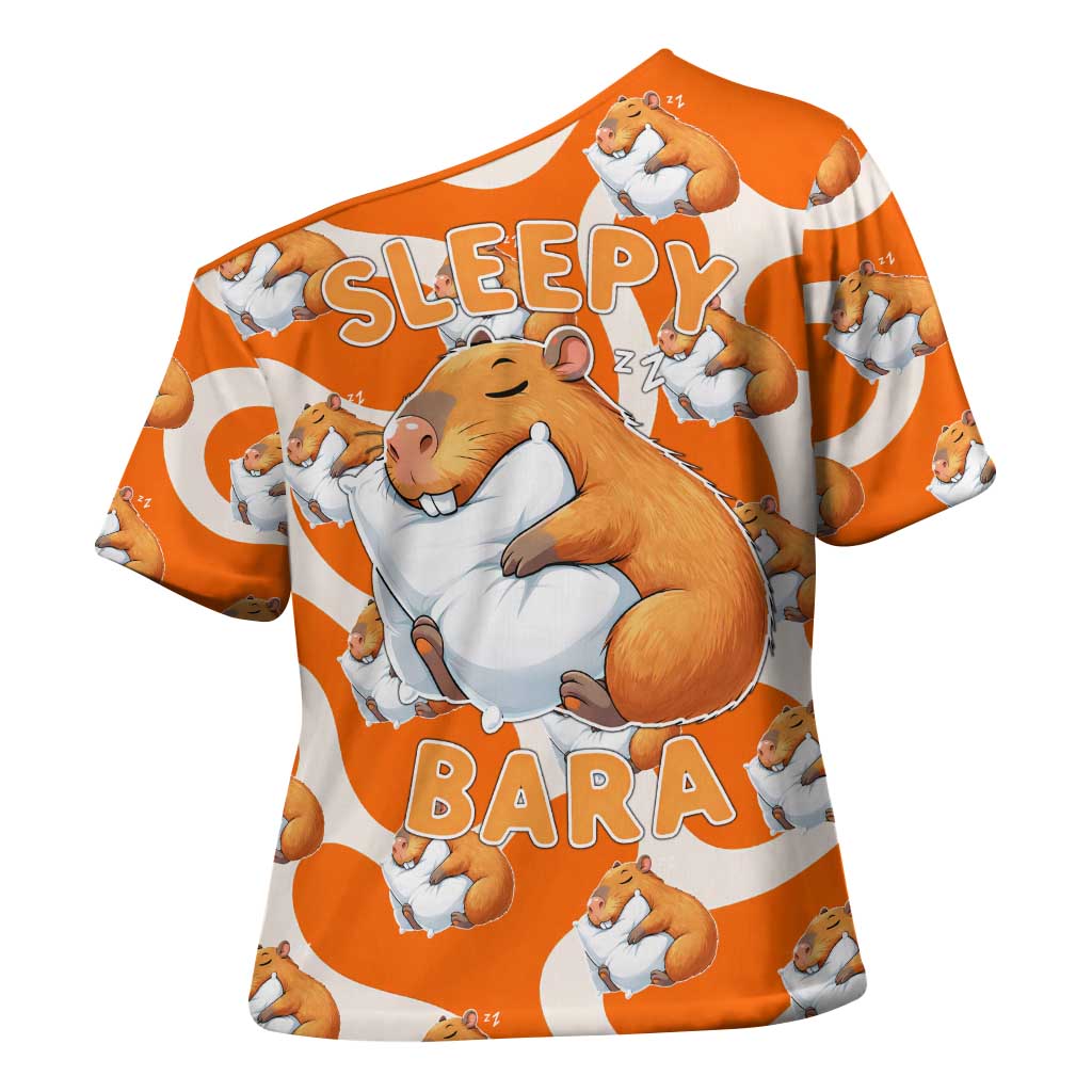 Capybara Sleep Cross Shoulder Shirt Sleepybara Nightdress