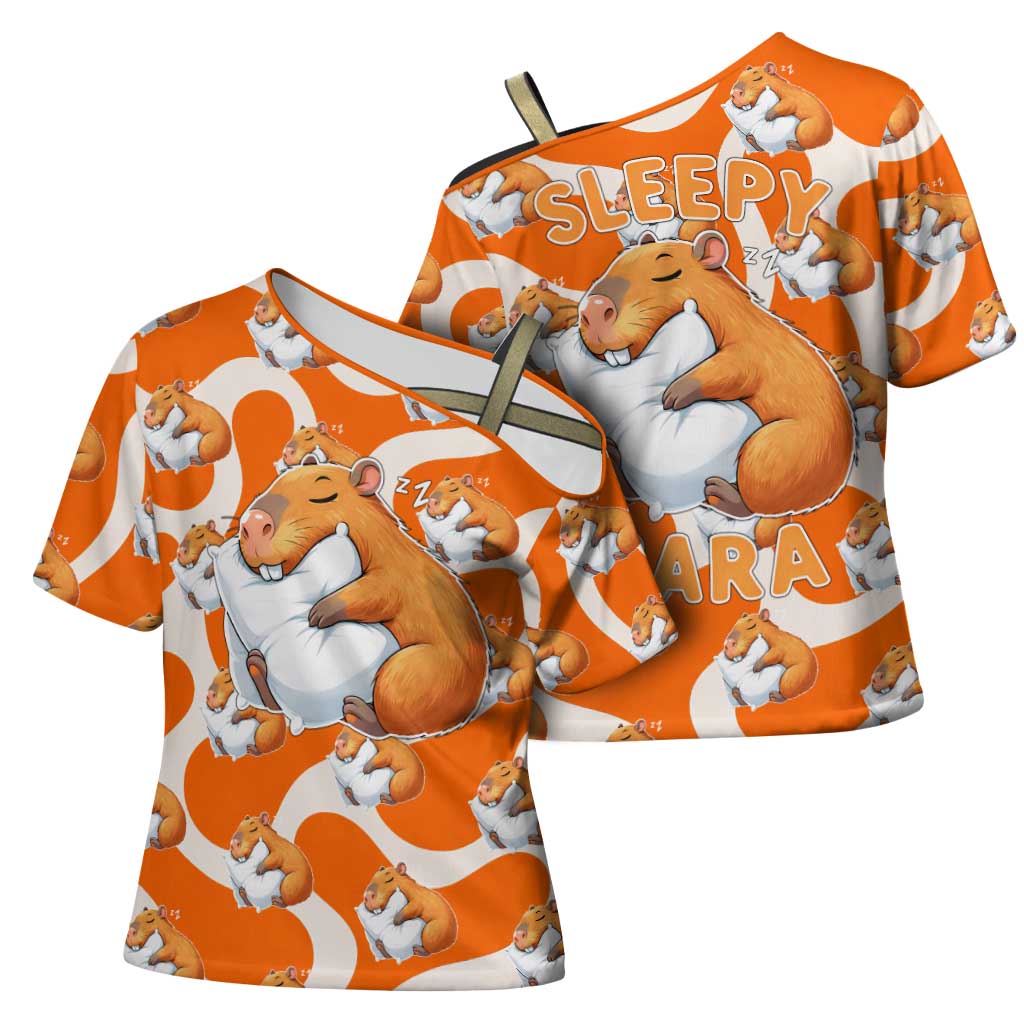 Capybara Sleep Cross Shoulder Shirt Sleepybara Nightdress