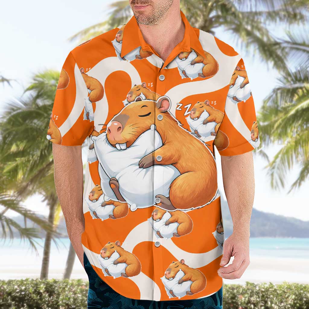 Capybara Sleep Hawaiian Shirt Sleepybara Nightdress