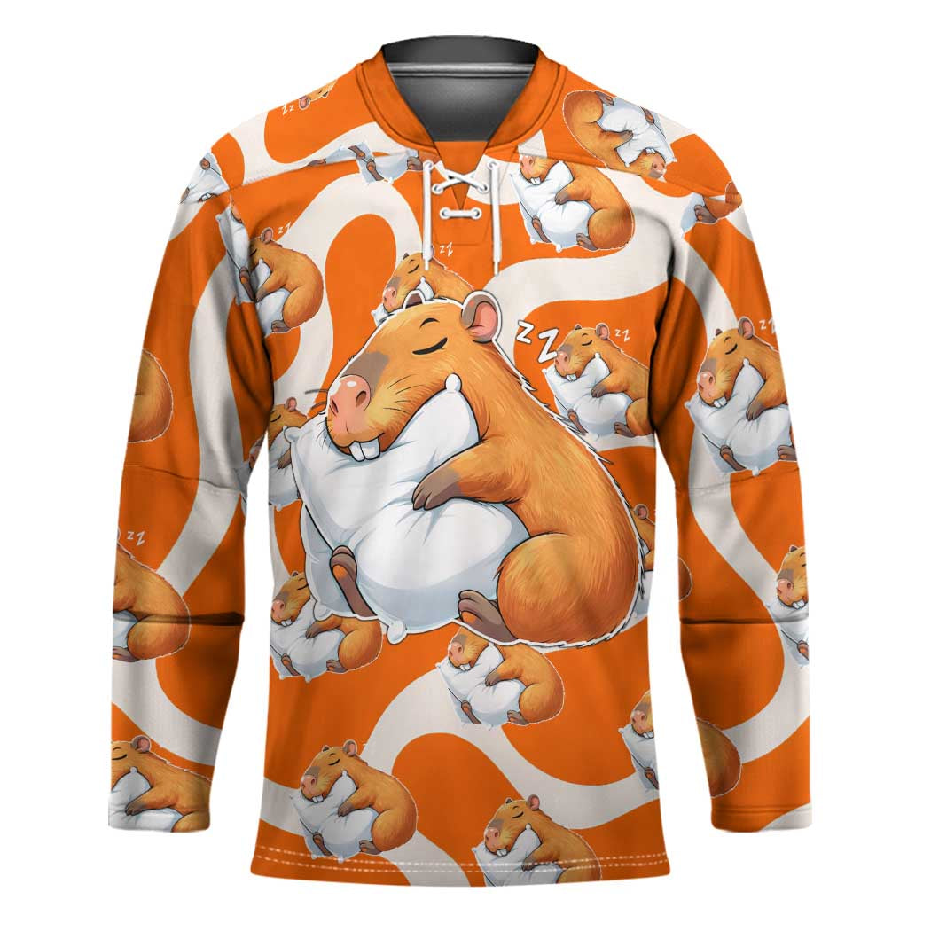 Capybara Sleep Hockey Jersey Sleepybara Nightdress