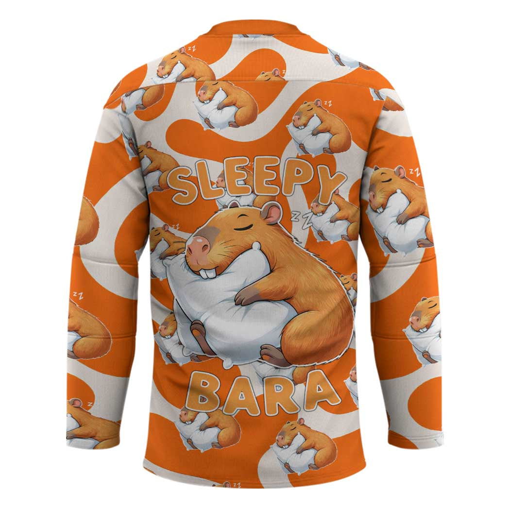 Capybara Sleep Hockey Jersey Sleepybara Nightdress