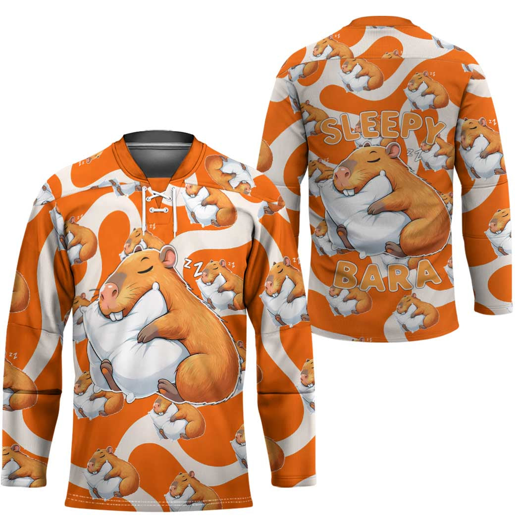 Capybara Sleep Hockey Jersey Sleepybara Nightdress