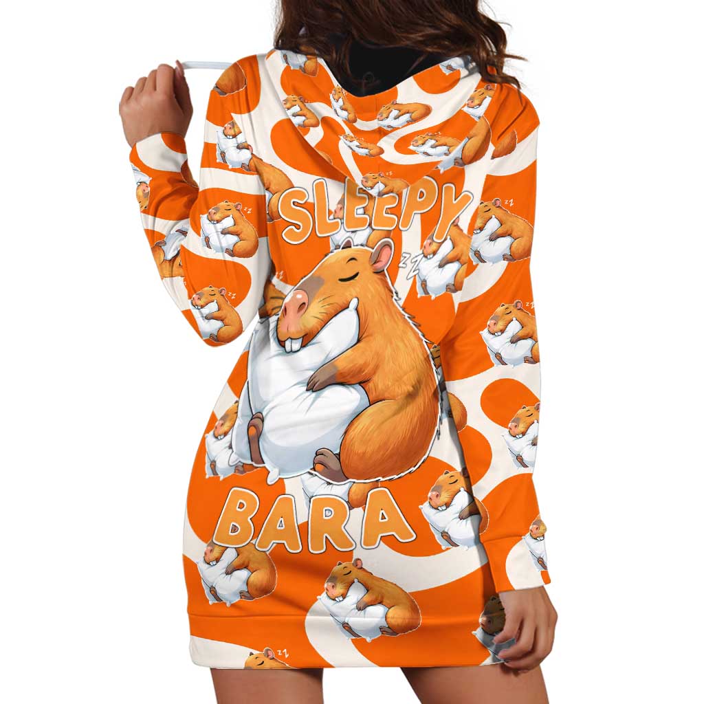 Capybara Sleep Hoodie Dress Sleepybara Nightdress