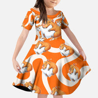 Capybara Sleep Kid Short Sleeve Dress Sleepybara Nightdress