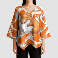 Capybara Sleep Kimono Sleeve Blouse Sleepybara Nightdress