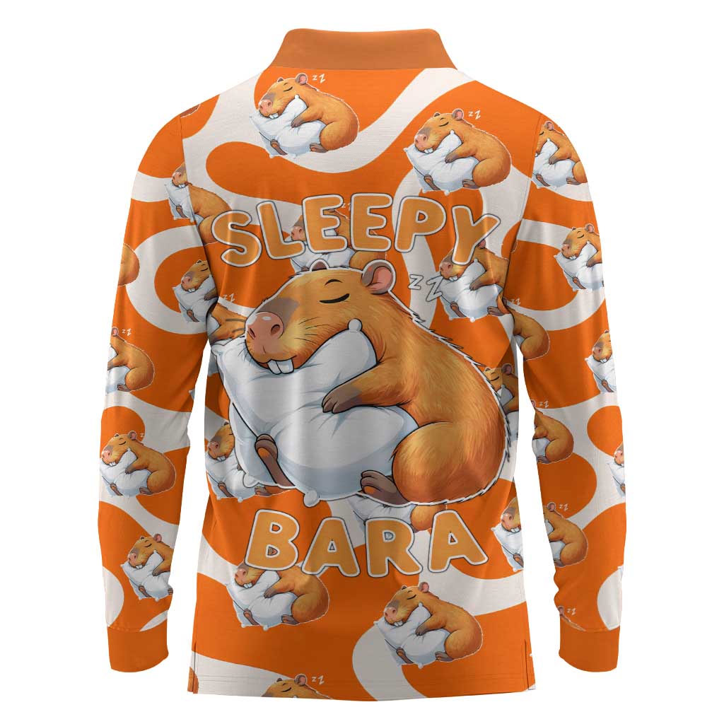 Capybara Sleep Long Sleeve Polo Shirt Sleepybara Nightdress