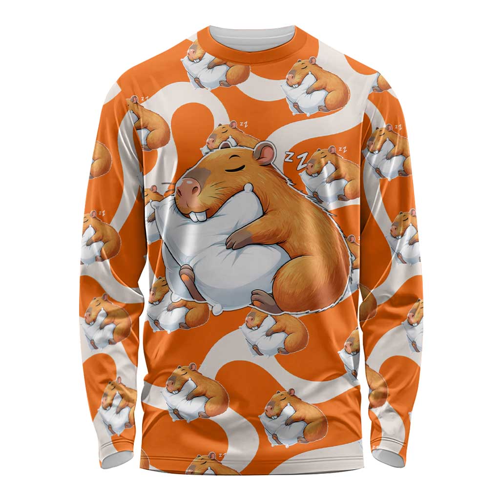 Capybara Sleep Long Sleeve Shirt Sleepybara Nightdress