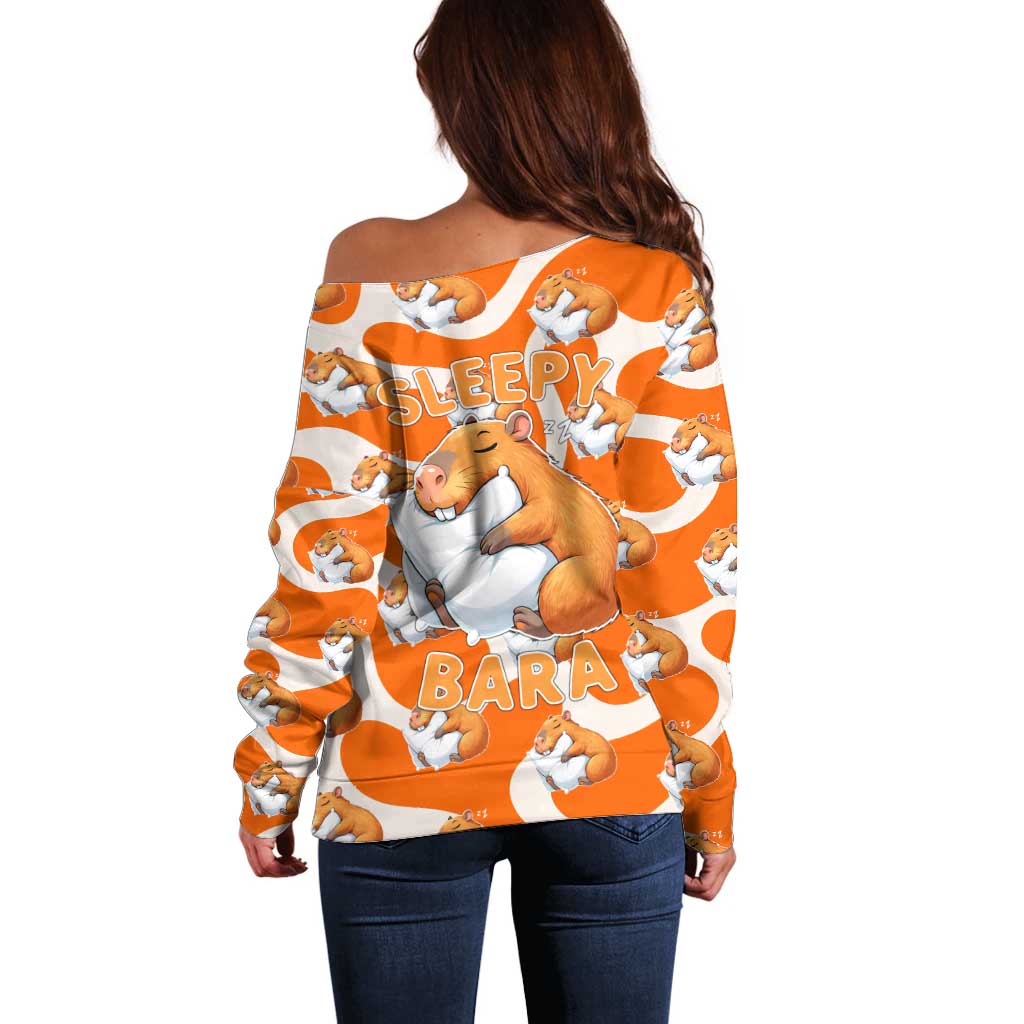 Capybara Sleep Off Shoulder Sweater Sleepybara Nightdress