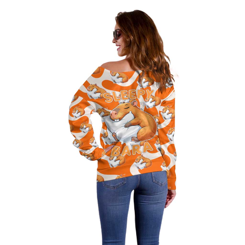Capybara Sleep Off Shoulder Sweater Sleepybara Nightdress