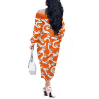 Capybara Sleep Off The Shoulder Long Sleeve Dress Sleepybara Nightdress