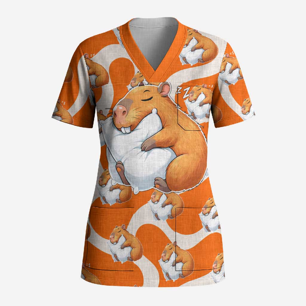 Capybara Sleep Scrub Top Sleepybara Nightdress