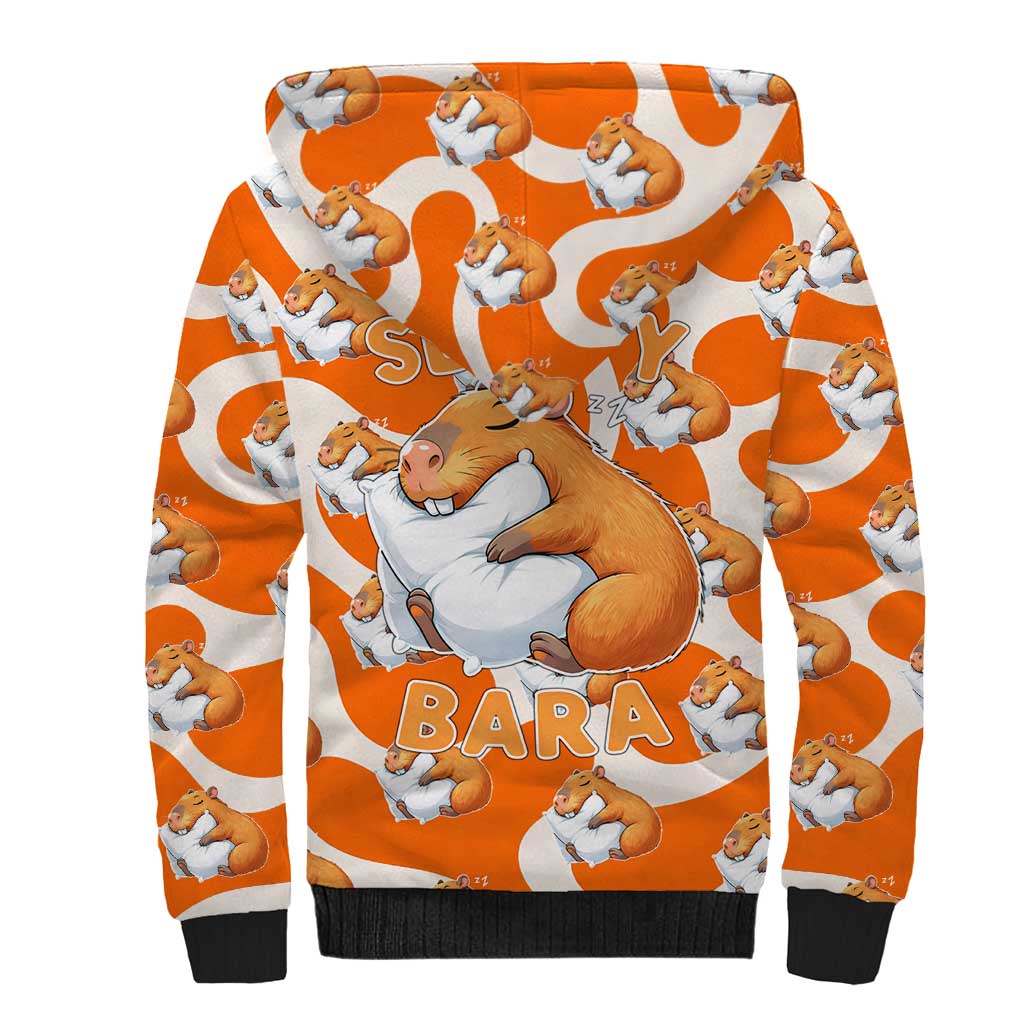 Capybara Sleep Sherpa Hoodie Sleepybara Nightdress