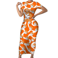 Capybara Sleep Short Sleeve Bodycon Dress Sleepybara Nightdress