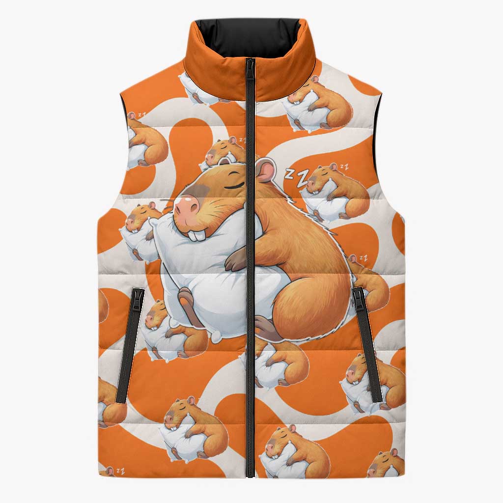 Capybara Sleep Sleeveless Puffer Jacket Sleepybara Nightdress