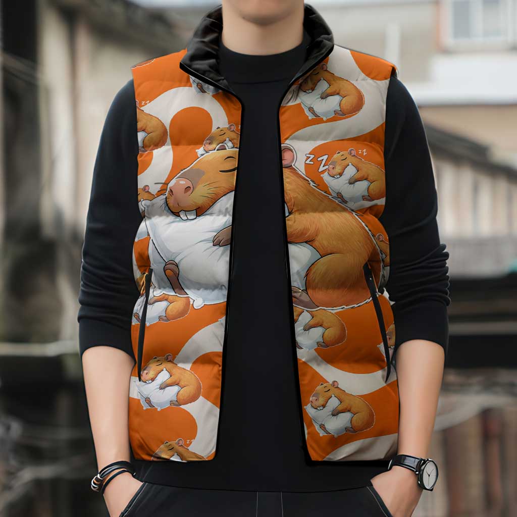 Capybara Sleep Sleeveless Puffer Jacket Sleepybara Nightdress