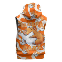 Capybara Sleep Sleeveless Zip Hoodie Sleepybara Nightdress