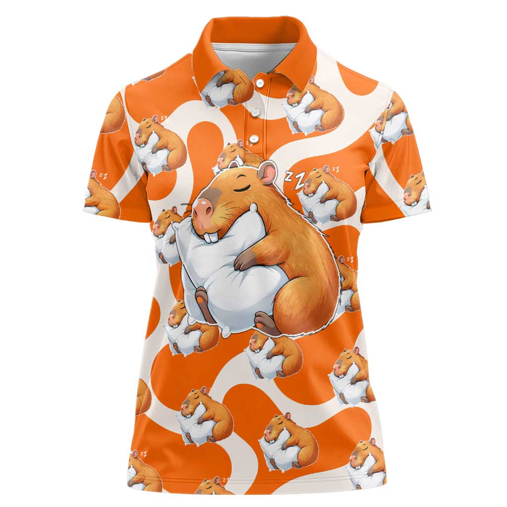 Capybara Sleep Women Polo Shirt Sleepybara Nightdress