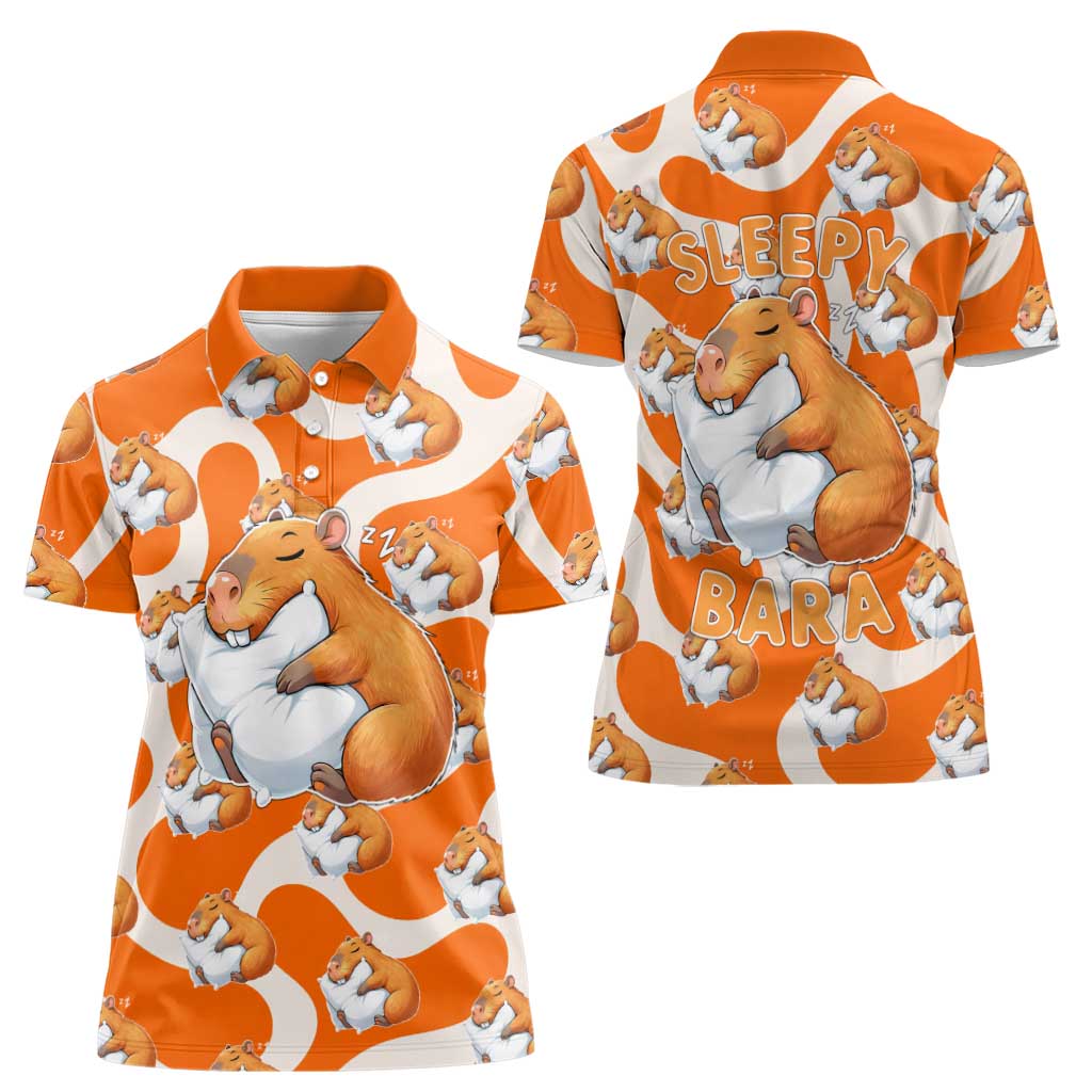 Capybara Sleep Women Polo Shirt Sleepybara Nightdress
