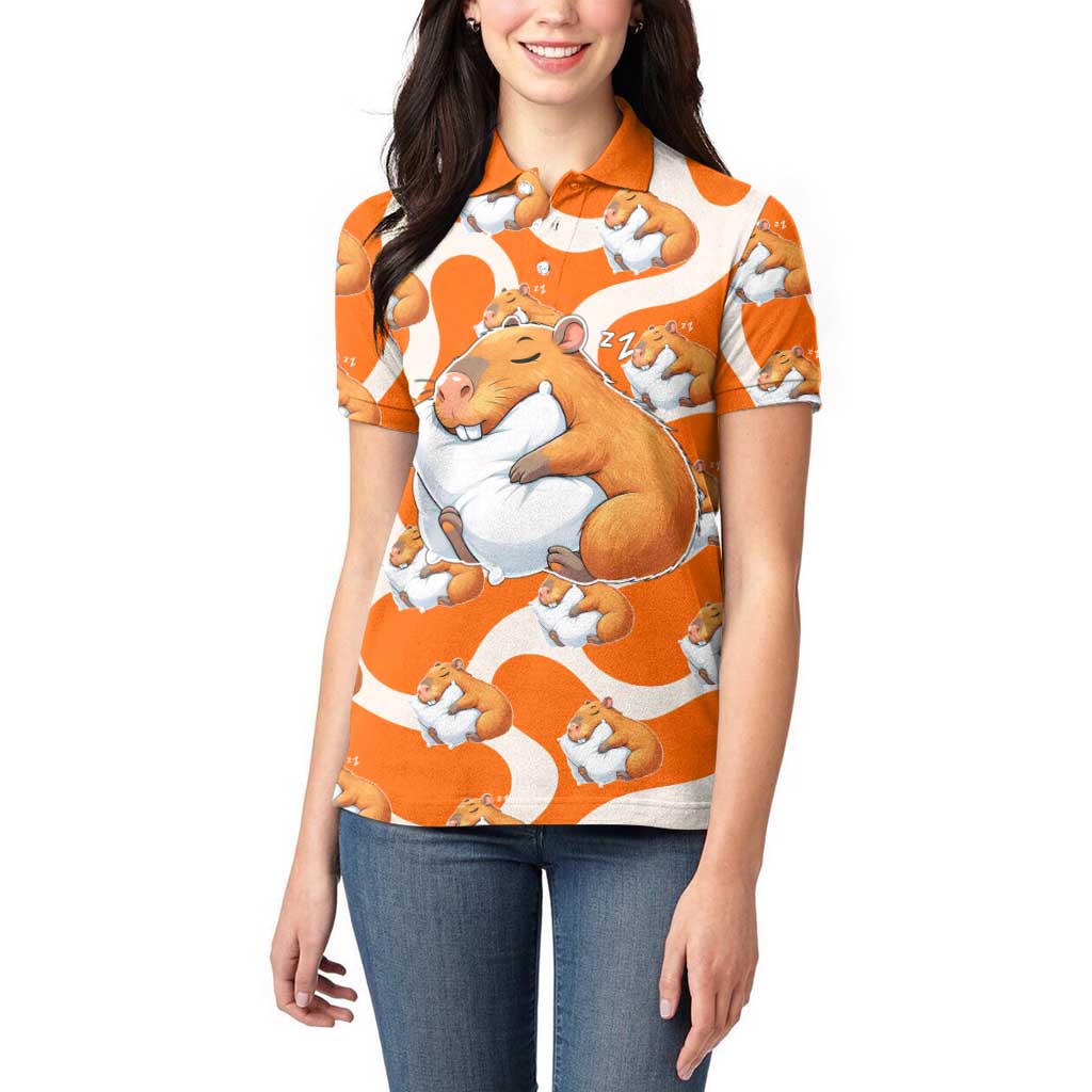 Capybara Sleep Women Polo Shirt Sleepybara Nightdress