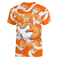 Capybara Sleep Women V-Neck T-Shirt Sleepybara Nightdress