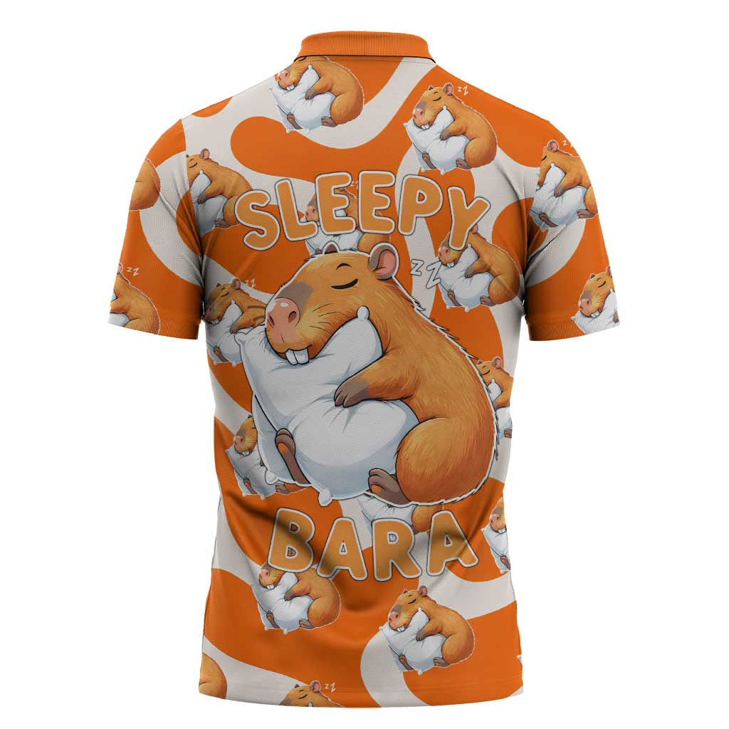 Capybara Sleep Zipper Polo Shirt Sleepybara Nightdress