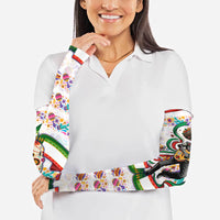 Cinco De Mayo Sugar Skull Mariachi Arm Sleeves Mexican Fiesta Floral Skeleton Guitar Folk Art