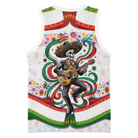 Cinco De Mayo Sugar Skull Mariachi Basketball Jersey Mexican Fiesta Floral Skeleton Guitar Folk Art