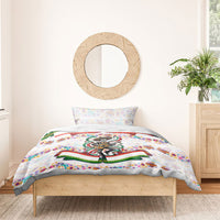 Cinco De Mayo Sugar Skull Mariachi Bedding Set Mexican Fiesta Floral Skeleton Guitar Folk Art