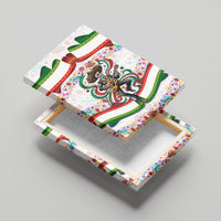 Cinco De Mayo Sugar Skull Mariachi Canvas Wall Art Mexican Fiesta Floral Skeleton Guitar Folk Art