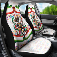 Cinco De Mayo Sugar Skull Mariachi Car Seat Cover Mexican Fiesta Floral Skeleton Guitar Folk Art