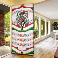 Cinco De Mayo Sugar Skull Mariachi Door Cover Mexican Fiesta Floral Skeleton Guitar Folk Art